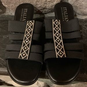 Italian shoemakers wedge sandals